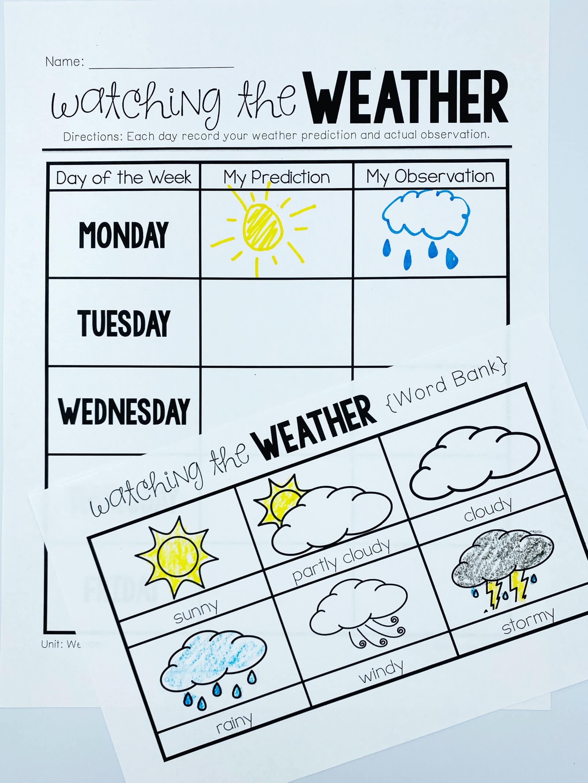 Weather Activities For First Grade - Kristen Sullins Teaching