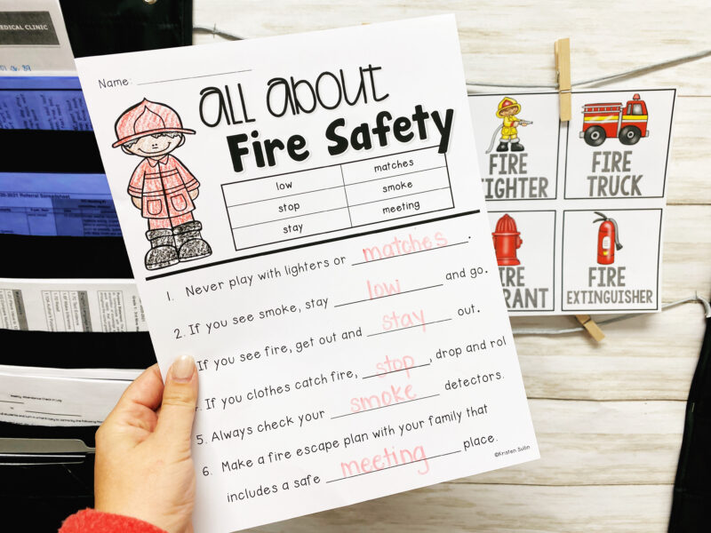 Fire Safety Teaching Ideas for First Grade - Kristen Sullins Teaching