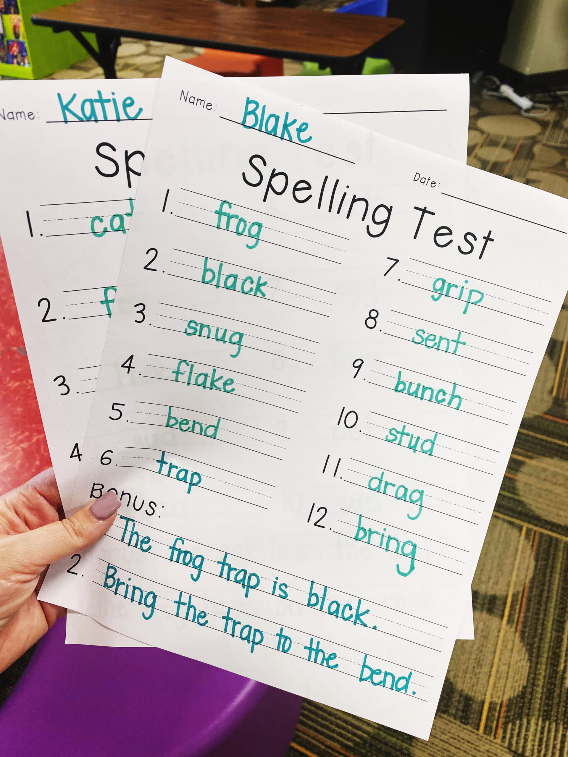 Spelling Tests for First Grade - Kristen Sullins Teaching