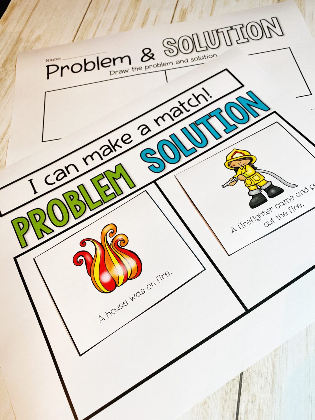 Problem and Solution for First Grade - Kristen Sullins Teaching