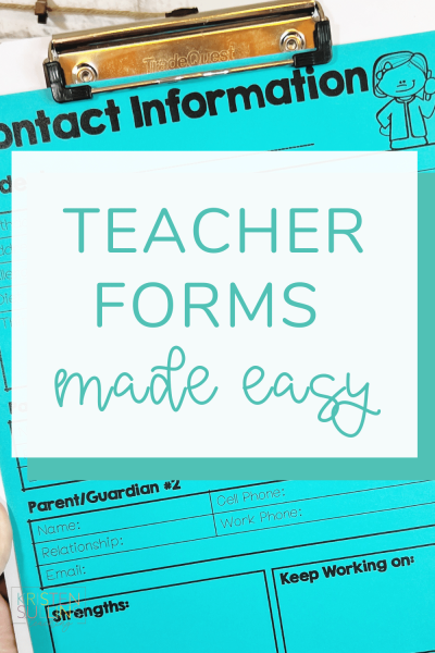Teacher Organization Forms - Kristen Sullins Teaching