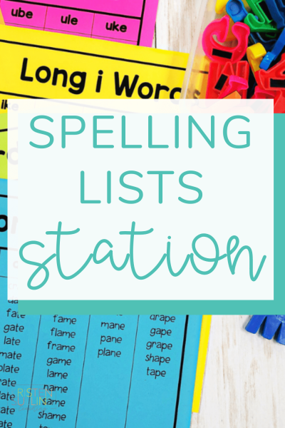 Spelling List Blog Post